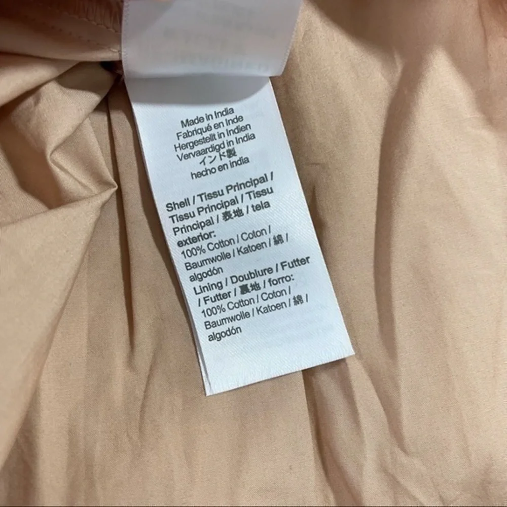 New J Crew Puff Sleeve Cotton Poplin Wrap Dress